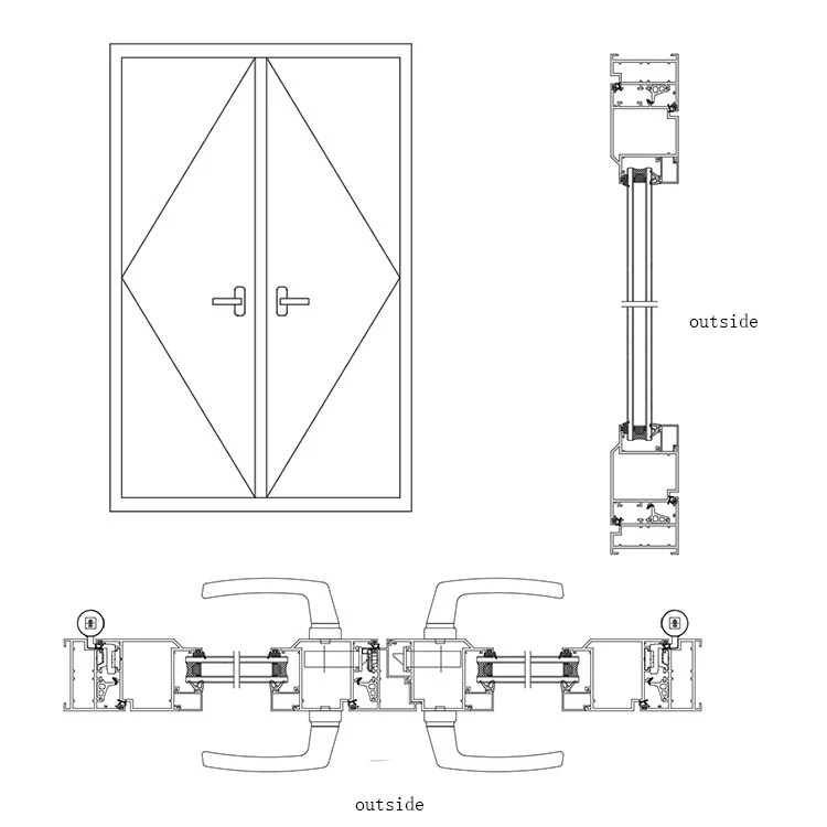 Swing Glass Casement Door 4